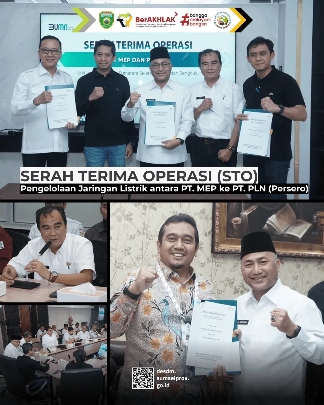 Serah Terima Operasi (STO) Pengelolaan Jaringan Listrik antara PT. MEP ke PT. PLN (Persero)