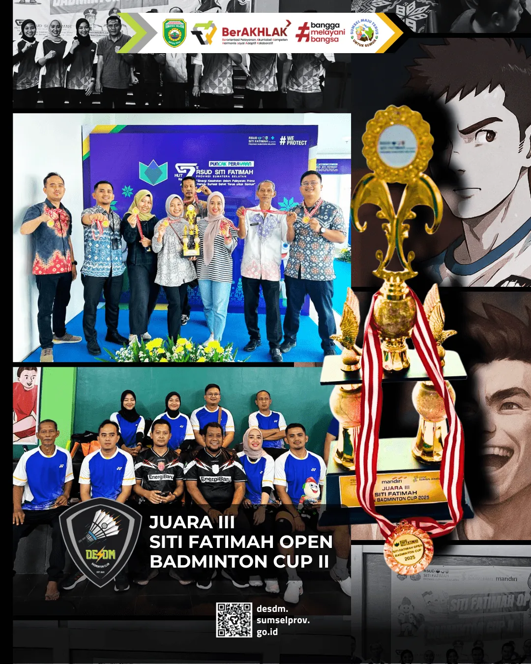 DESDM Badminton Club Raih Juara III di Siti Fatimah Open Badminton Cup II