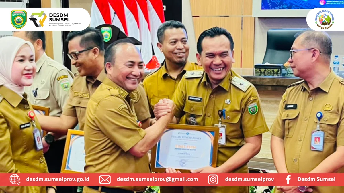 Dinas ESDM Sumsel Raih Penghargaan Transparansi