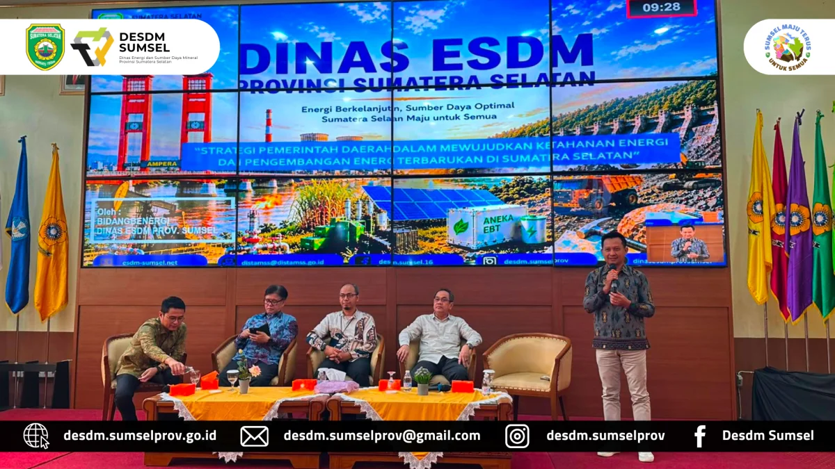Dinas ESDM Sumsel Hadiri Sosialisasi Kebijakan Energi Nasional untuk Memperkuat Ketahanan Energi Daerah